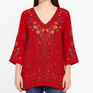 JOHNNY WAS Zillia Embroidered Tunic